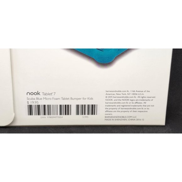 Nook Scuba Blue Micro Foam Kid's Bumper Case 7" Nook Tablet NEW PACKAGE - Picture 8 of 9